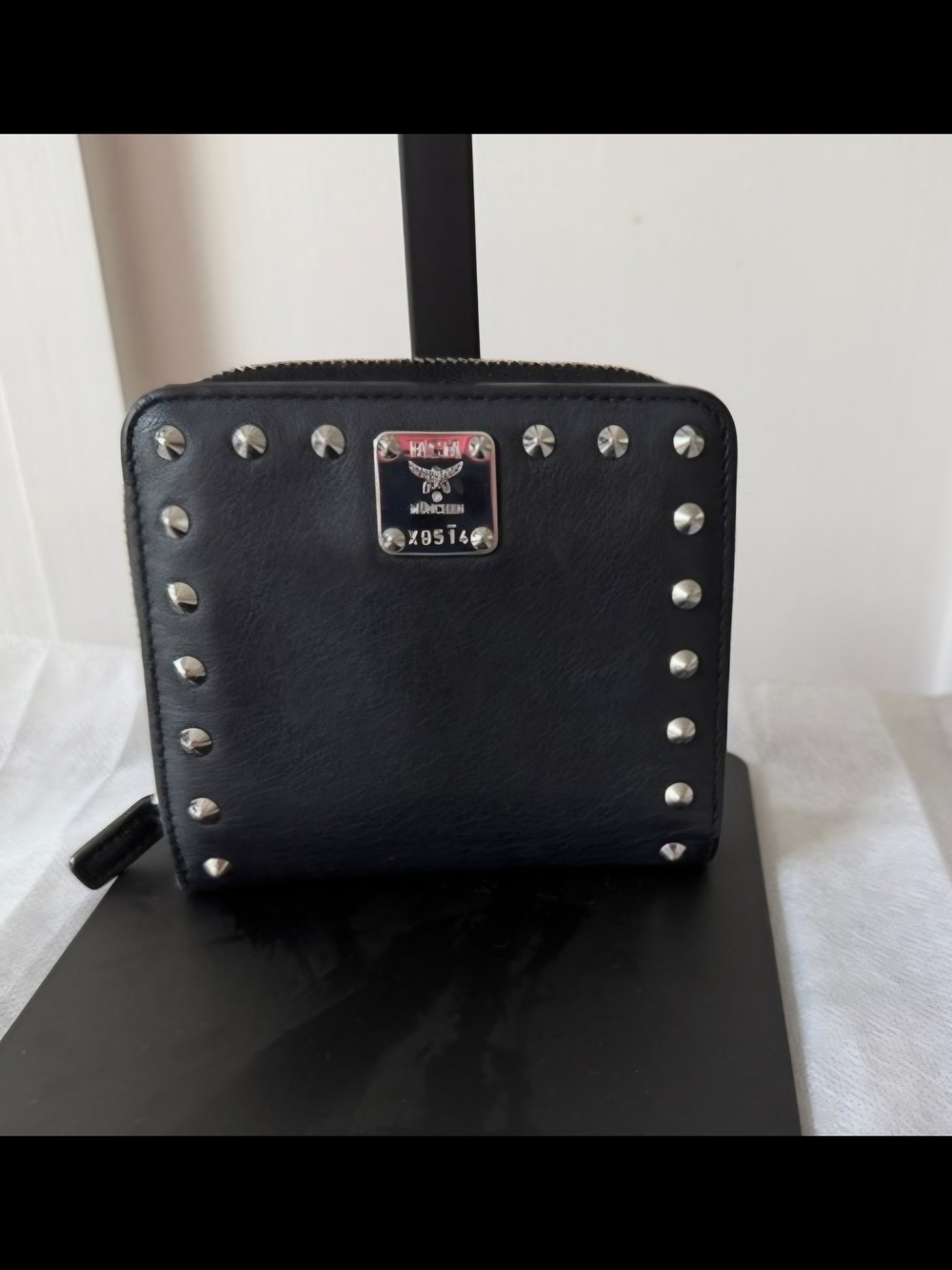 MCM Studded Zip-Around Wallet